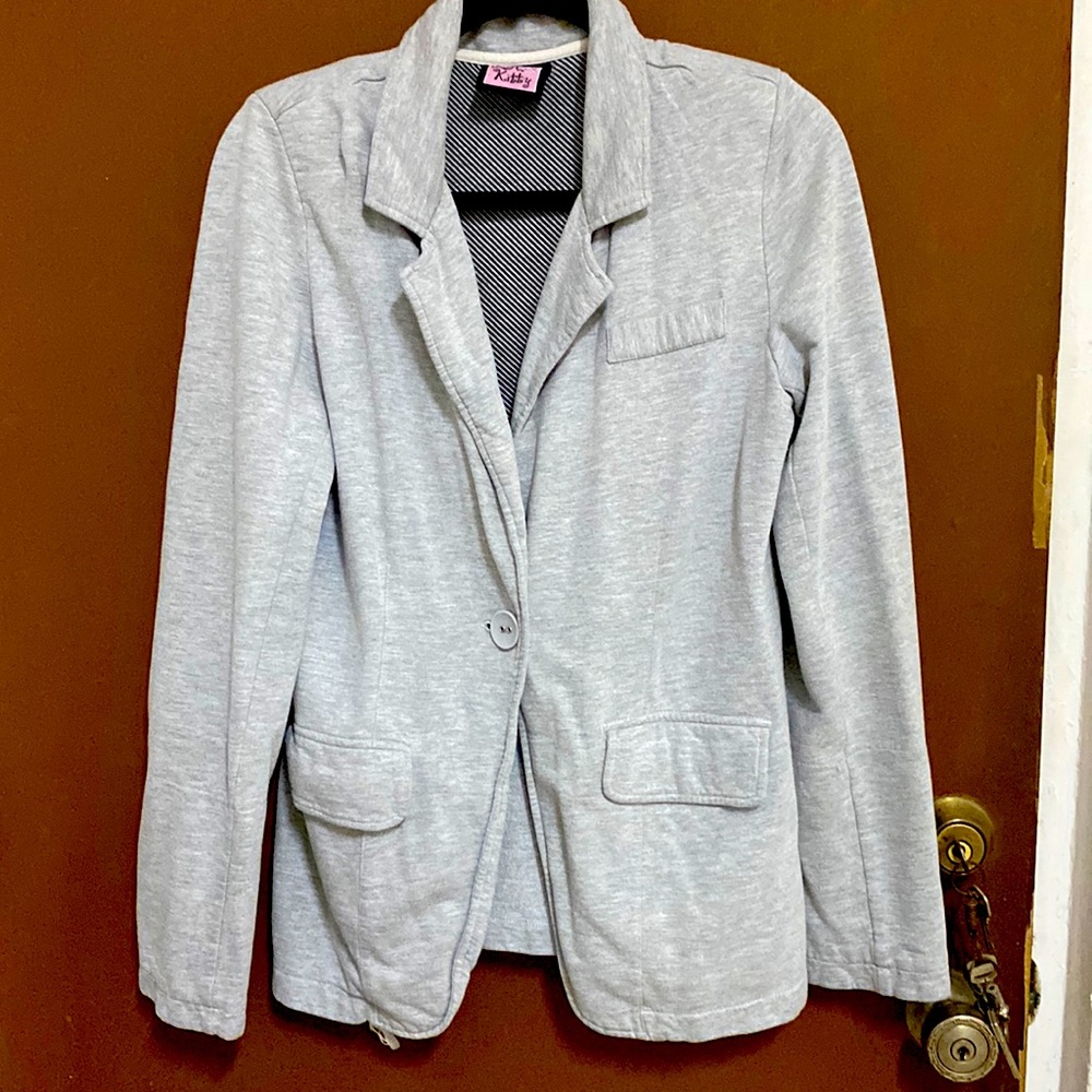 Grey Sweater Blazer L.A. Kitty Sz L
